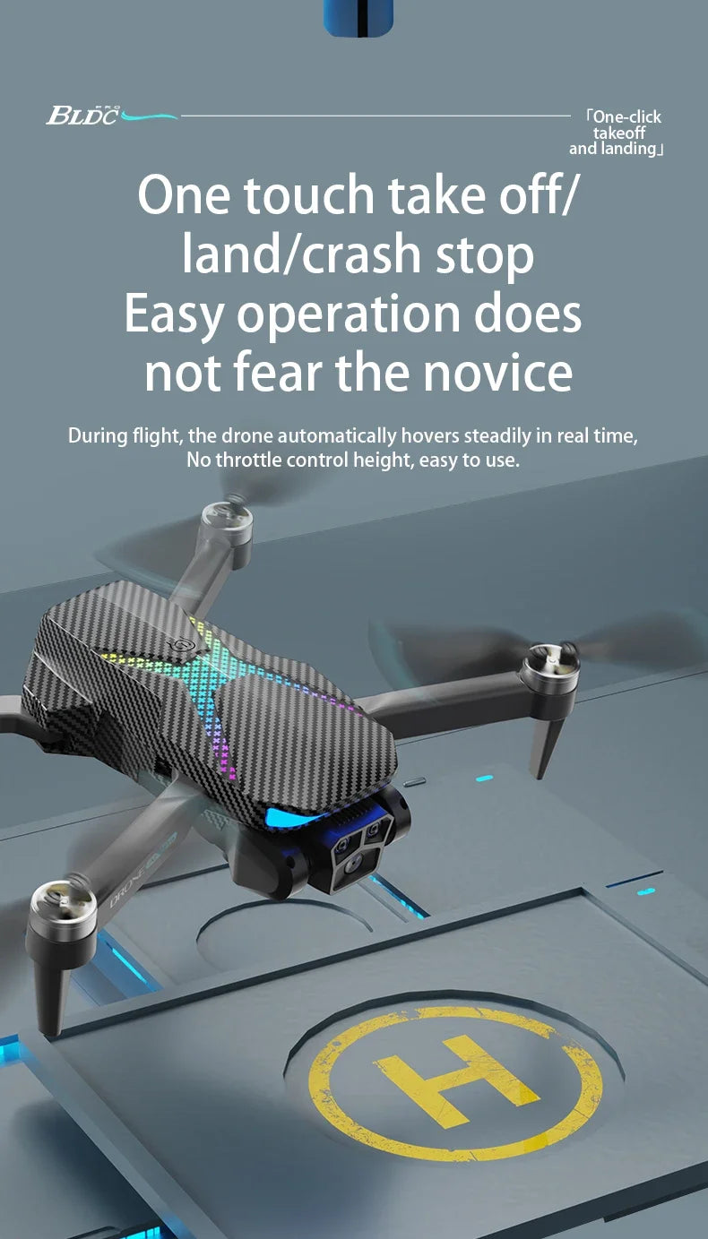 Hot Drone AE7 Pro Brushless Professional 8K HD Camera WIFI FPV Obstacle Avoidance Optical Flow RC Foldable Quadcopter Toys