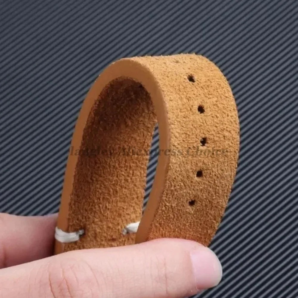 Soft Suede Watch Band 18mm 20mm 22mm Leather Strap Brown Blue Black Belt Replacement for Seiko Quick Release Men Women Bracelet