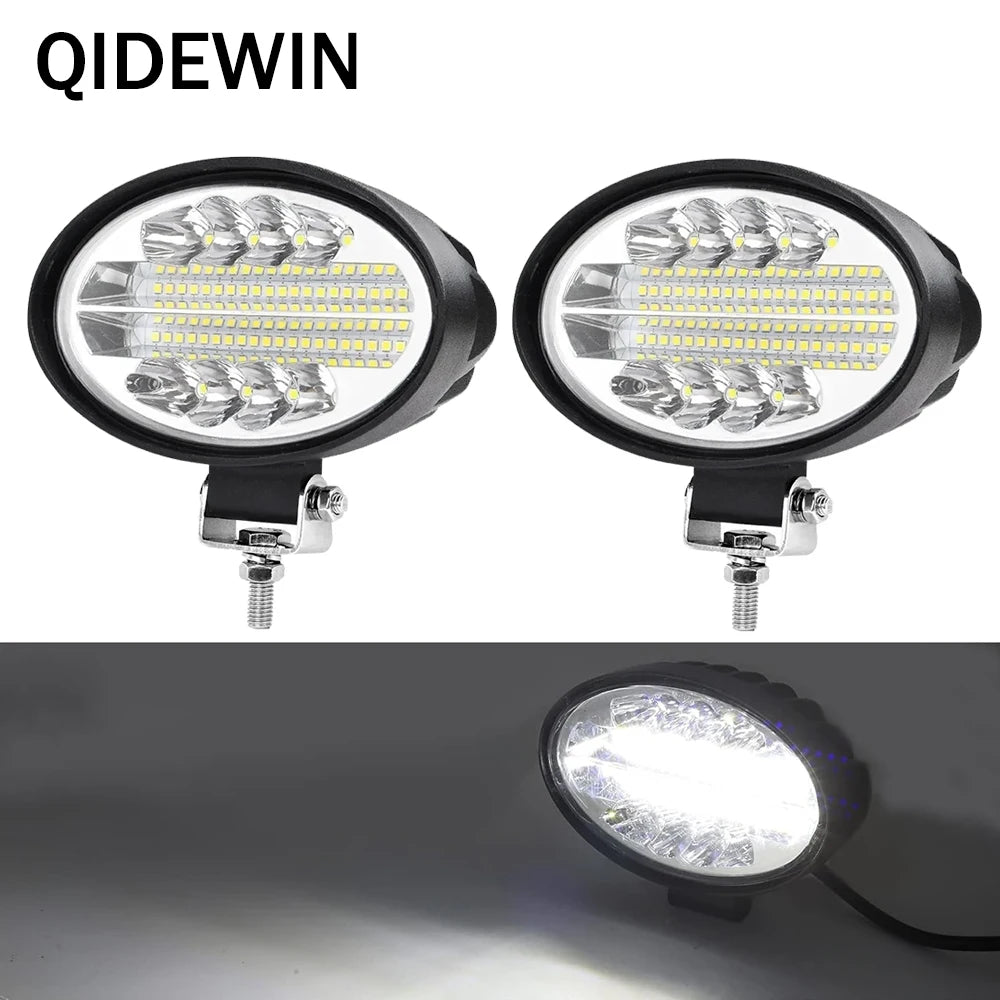 LED Tractor Oval Work Light 5inch Car Lamp 12V 24V Offroad Cab Headlight for Mining Crane Dump Truck Forklift ATV Spotlight