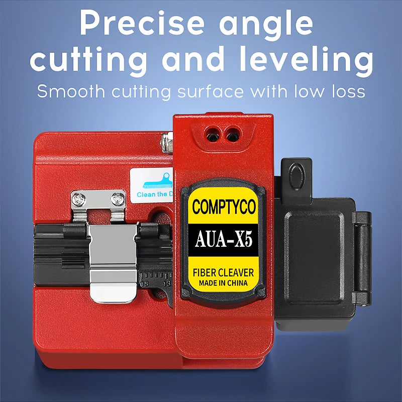COMPTYCO AUA-X5 Fiber cleaver Cable Cutting Knife FTTT Fiber Optic Knife Tools cutter High Precision Cleavers 16 surface blade