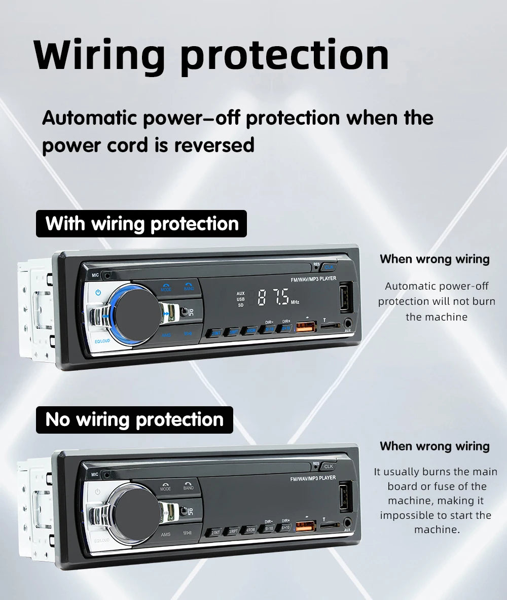 Car Radio Stereo Player Digital Bluetooth MP3 Player JSD-530 520 60Wx4 FM Audio Stereo Music USB/SD with In Dash AUX Input