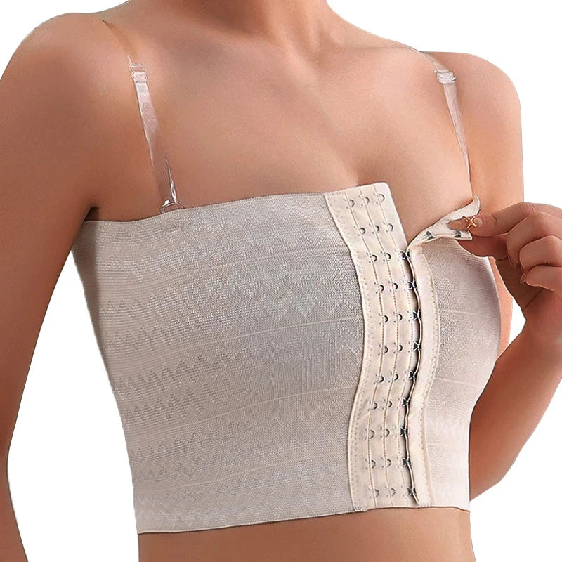 Breast Bra Intimates Shaper Breast Binder Trans With Bra Straps Tops Breathable Buckle Short Chest Les Lesbian Tomboy