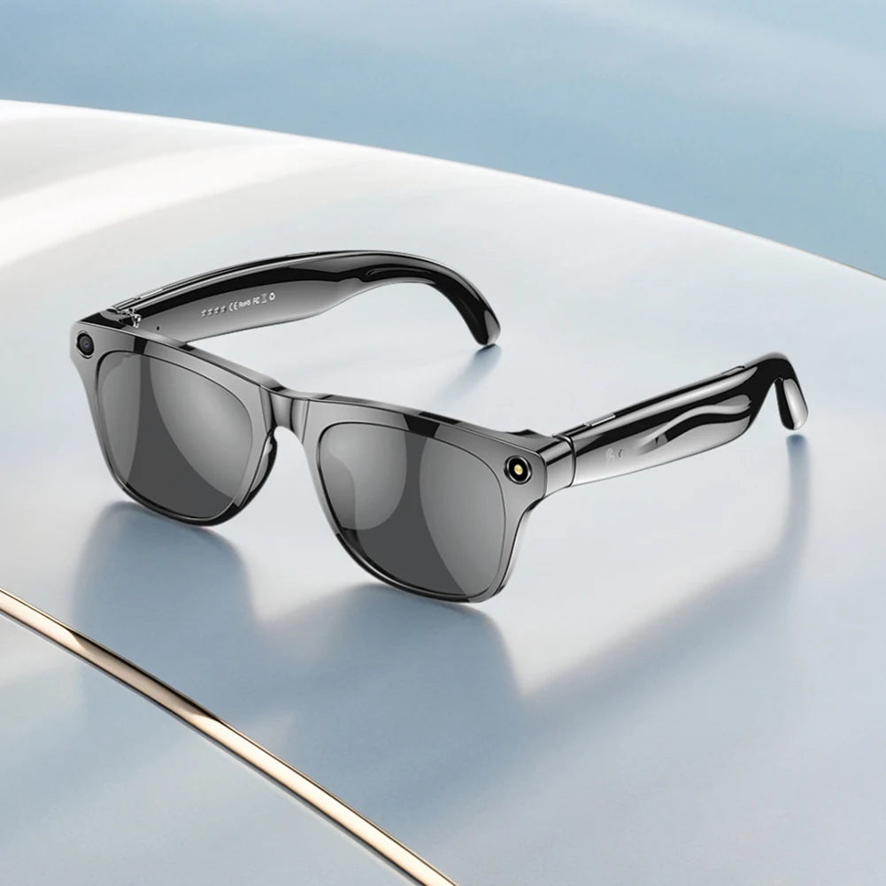 1080P HD AI Smart Glasses Chat GPT 100MP Camera Sunglasses Bluetooth Call 260Mah Battery Voice Assistant Control Smart Glasses