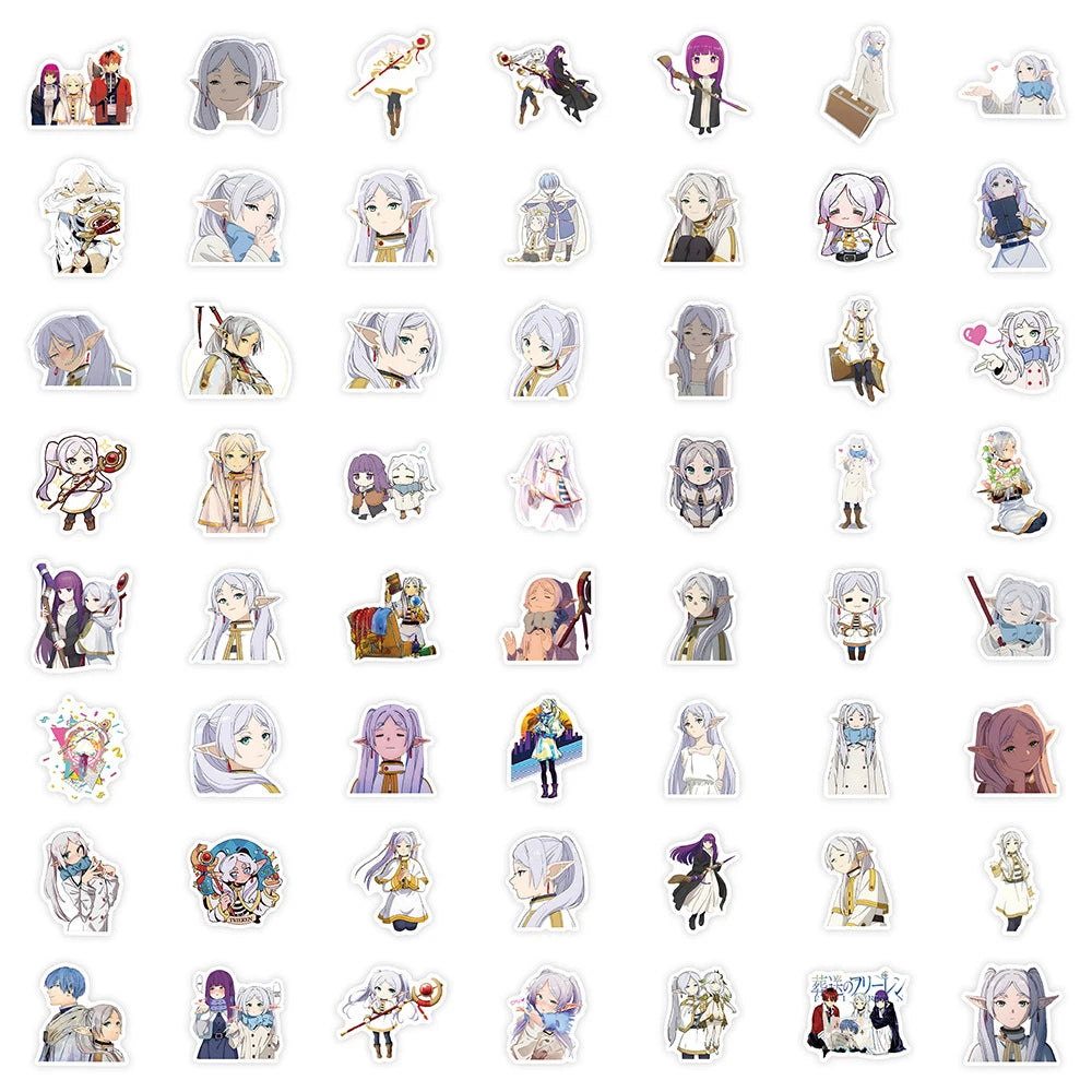 10/30/60pcs Cute Girls Fern Frieren Stickers Stark Himmel Anime Sticker Laptop Luggage Notebook Eisen Flamme Decals Decoration