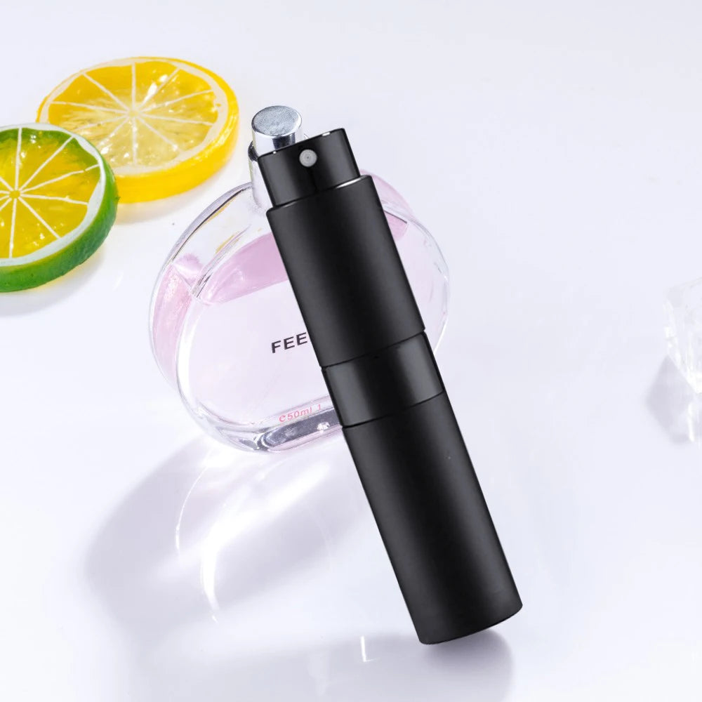 4PCS+6 Accessories Perfume Atomizer Refillable with 5 Spray Bottles, 2 Aluminum Funnel, 2 Dispensing Shenanigans, 2 Spring Straw