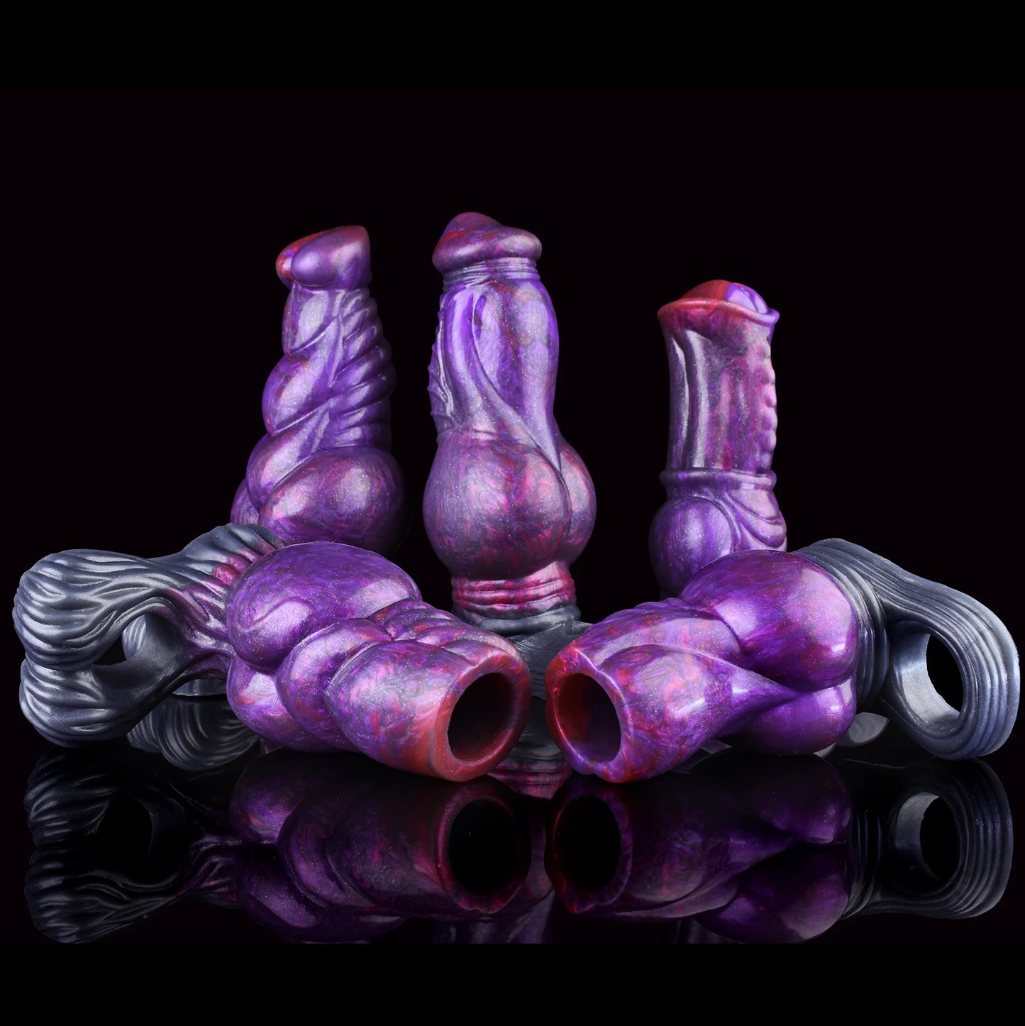 NNSX Animal Penis Sleeve Enlargement with Big Knot Silicone Fantasy Cock Sheath Adults Male Sex Toys for Couples