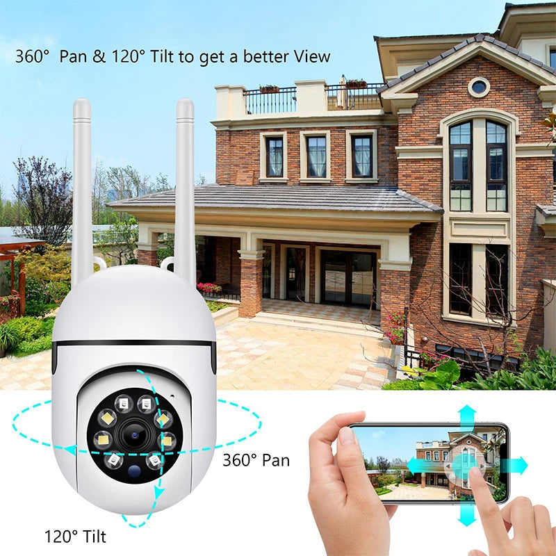 2MP PTZ Wifi IP Camera Outdoor Wireless Security Surveillance Camera AI Human Tracking Audio Night Vision CCTV Wifi Camera Cam