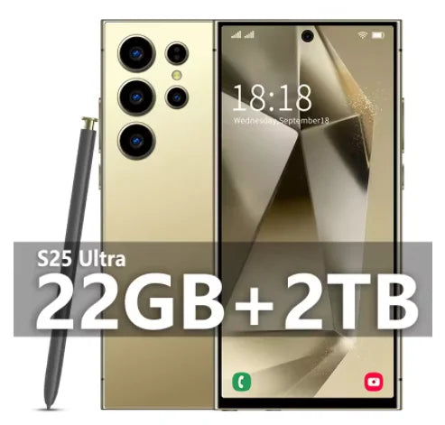 HOT 2025 new S25 Ultra original intelligent 5G dual card dual standby Android 14 system global version phones 8000mAh battery