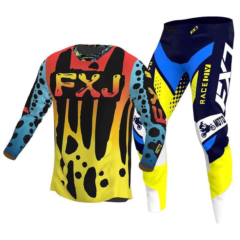 Motocross Jersey Pant white Mens Women pink black Combo racing suit Off-road MX DH BMX ATV MTB Enduro Motorcycle mountain