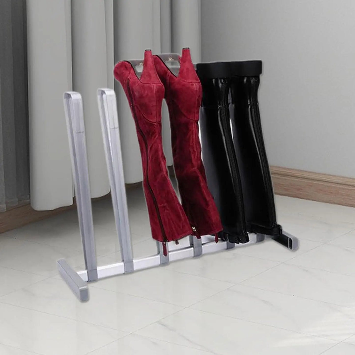 Boots Rack Adjustable Footwear Organizer Accessories Easy to Install Shoes Organizer Freestanding Shoes Rack for Dorm Room