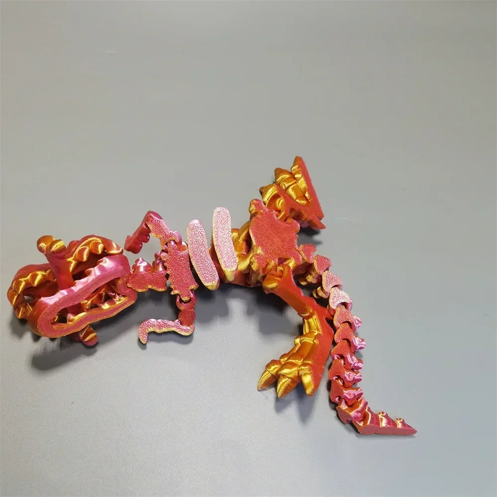 4Pcs Tyrannosaurus Rex Fossil Dragon 3D Printing Skull Dragon Movable Joint Decoration Toy Can Stand Big-mouth Dinosaur Model