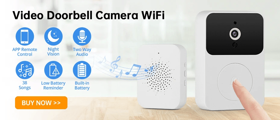 KERUI M525 Outdoor Wireless Doorbell Waterproof Smart Home Door Bell Chime Kit LED Flash Security Alarm Welcome House Melodies