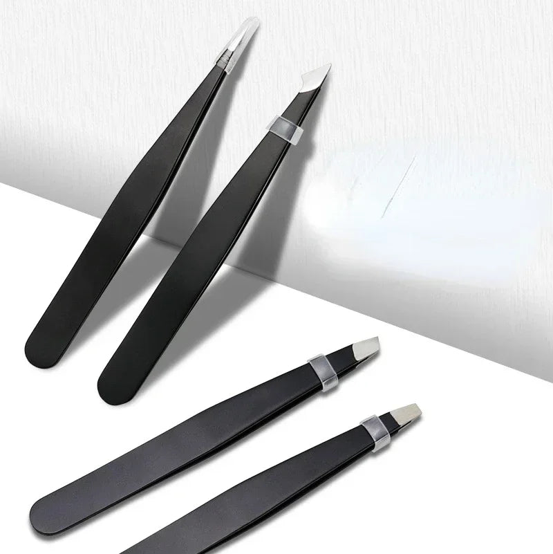 Eyebrow Tweezer Colorful Hair Beauty Fine Hairs Puller Stainless Steel Slanted Eye Brow Clips Removal Makeup Tools