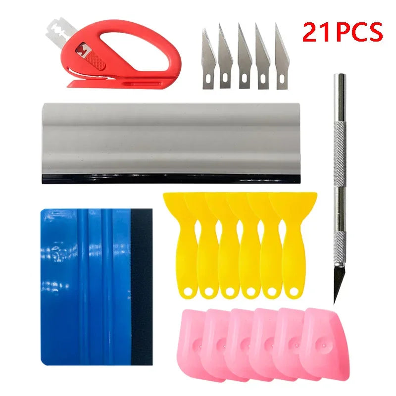 Hot Vinyl Film Tool Kit Tool Zoposo Vinyl heatgun Scraper Suite Squeegee Set Micro Squeegee Smooth Tool For Car and Windows Film