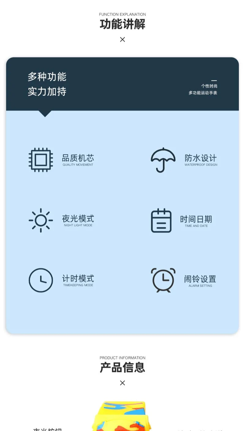 2023 New Boys Sports Military Kids Digital Watches Student Childrens Watch Fashion Luminous LED Alarm Camouflage Girls Clock