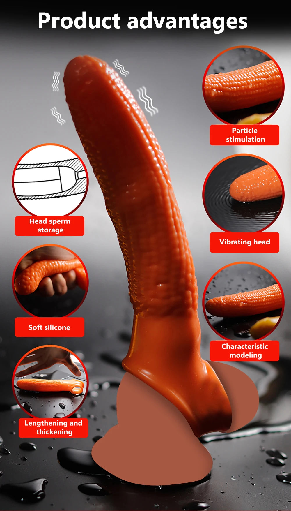 Vibrating Penis Sleeve Extension Condom Dick Glans Enlargement Cock Rings Delay Ejaculation Adult Goods Sex Toys For Men Couples