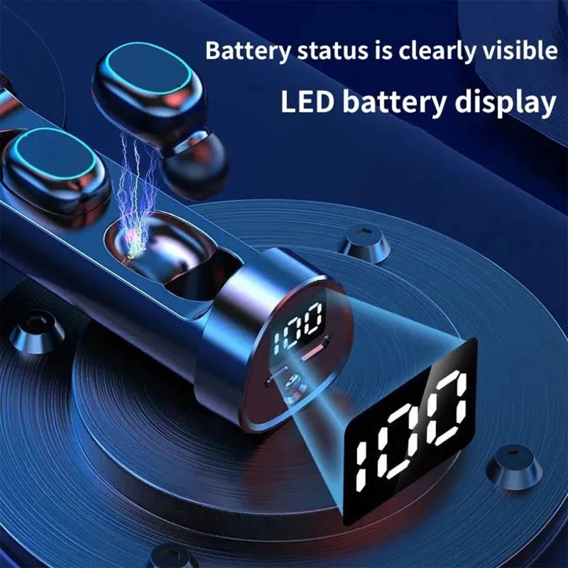 N21 TWS Mini Bluetooth Earphone Outdoor Sports Wireless Headset with Power Display Gaming Wireless Headphone Earbuds with Lights