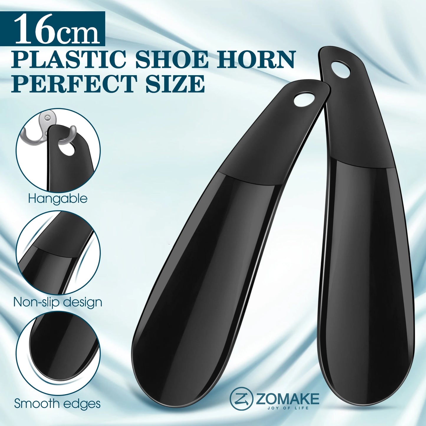 2 PACK Kids Small Shoe Horn Plastic Shoehorns 16/20cm Travel portable shoehorn Lifter Mini Shoe Horns for Men Women shoe spoon