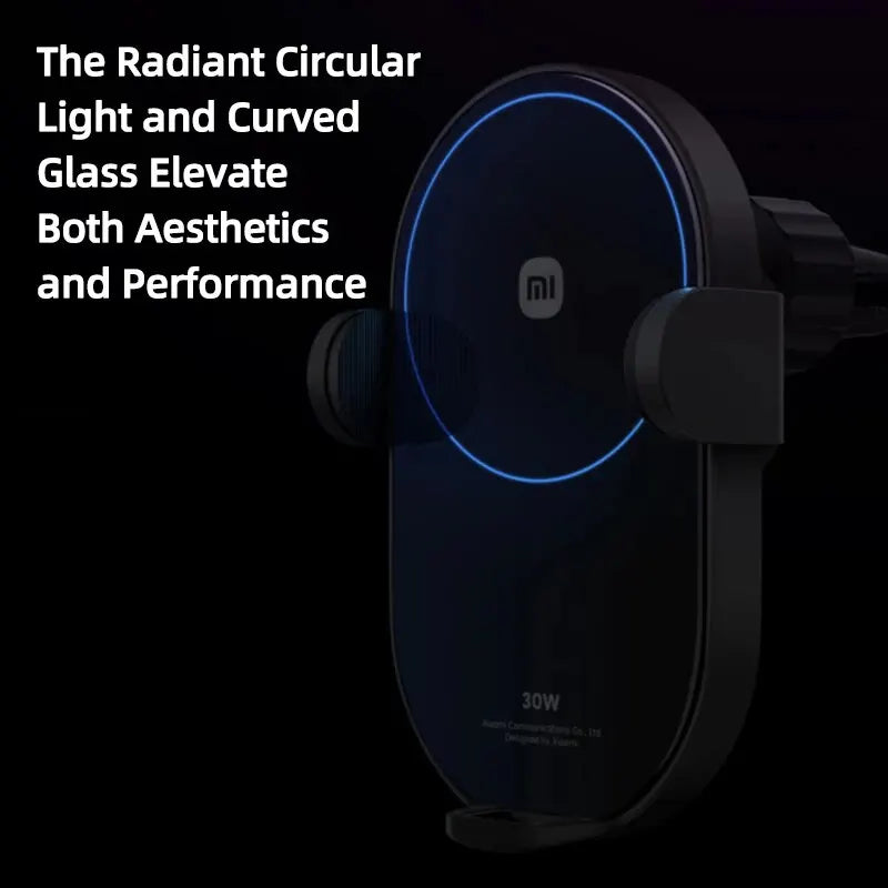 Original Xiaomi 30W Max Wireless Car Charger Auto Fast Quick Charging Support Power-Off and Inductive Expansion Phone Holder