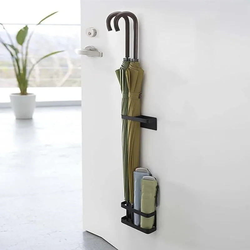 Umbrella Stand Holder Indoor Magnetic Space Saving Umbrella Stand No Punching Durable Height Adjusting Umbrella Holder Rack