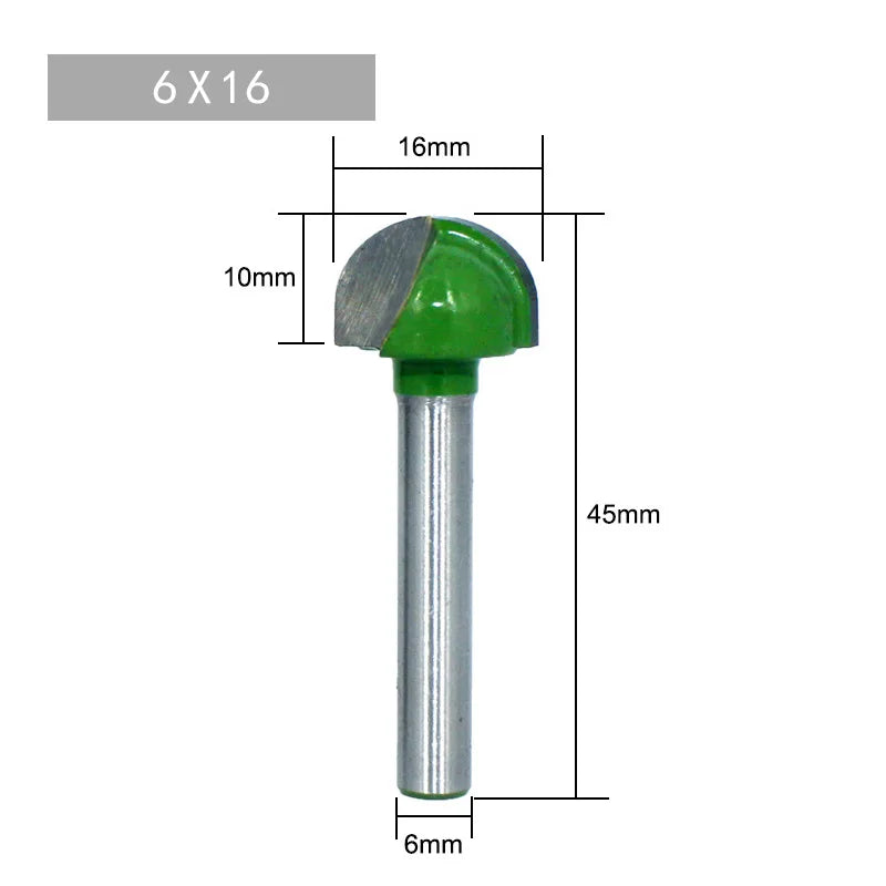 Round Bottom Over Nose Router Bit CNC 6mm Router Bit Set Carbide Ball End Mill 6mm 8mm for Wood Woodworking