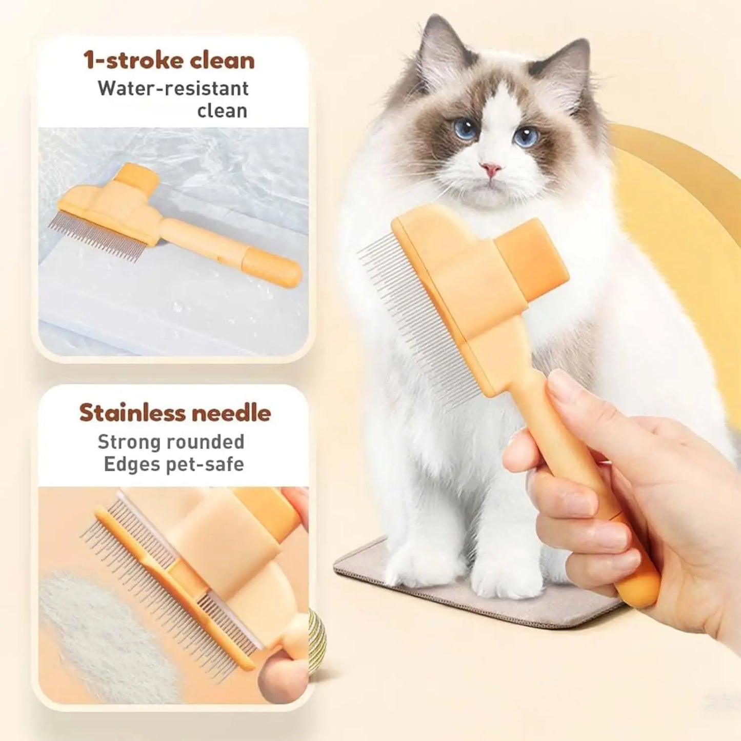 Brush for Cats Pet Cat Comb Dog Comb for Dogs and Cats Cat Dog Pets Grooming Brush for Cleaning Shedding Hairs Pet Cleaning Comb