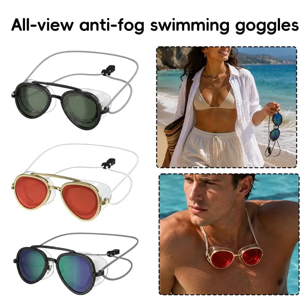 Widescreen Anti-Fog Swimming Goggles UV Blocking Waterproof Comfort Fit Swim Glasses Skin-Friendly Silicone Gasket Secure Strap