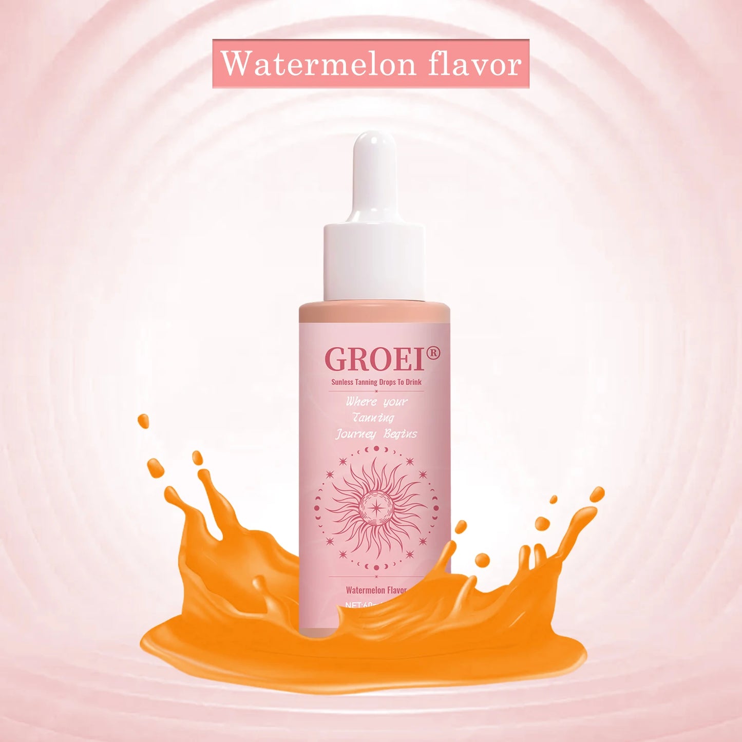 Watermelon Tanning Drops Face Body Long Lasting Bronzer Intensive Bronzing Brown Solarium Sunbeds Moisturizing  Self Tanner