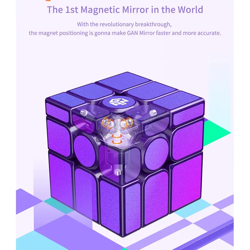 GAN Mirror M UV Magnetic Magic Speed Cube Stickerless Professional Fidget Toys GAN MIRROR M Cubo Magico Puzzle