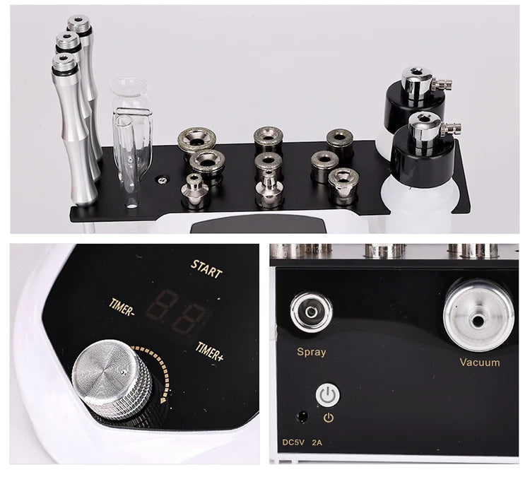 3 IN 1 Diamond Microdermabrasion hydra diamond Beauty Machine Water Spray Suction Blackhead Exfoliation Face Peeling Skin Tools