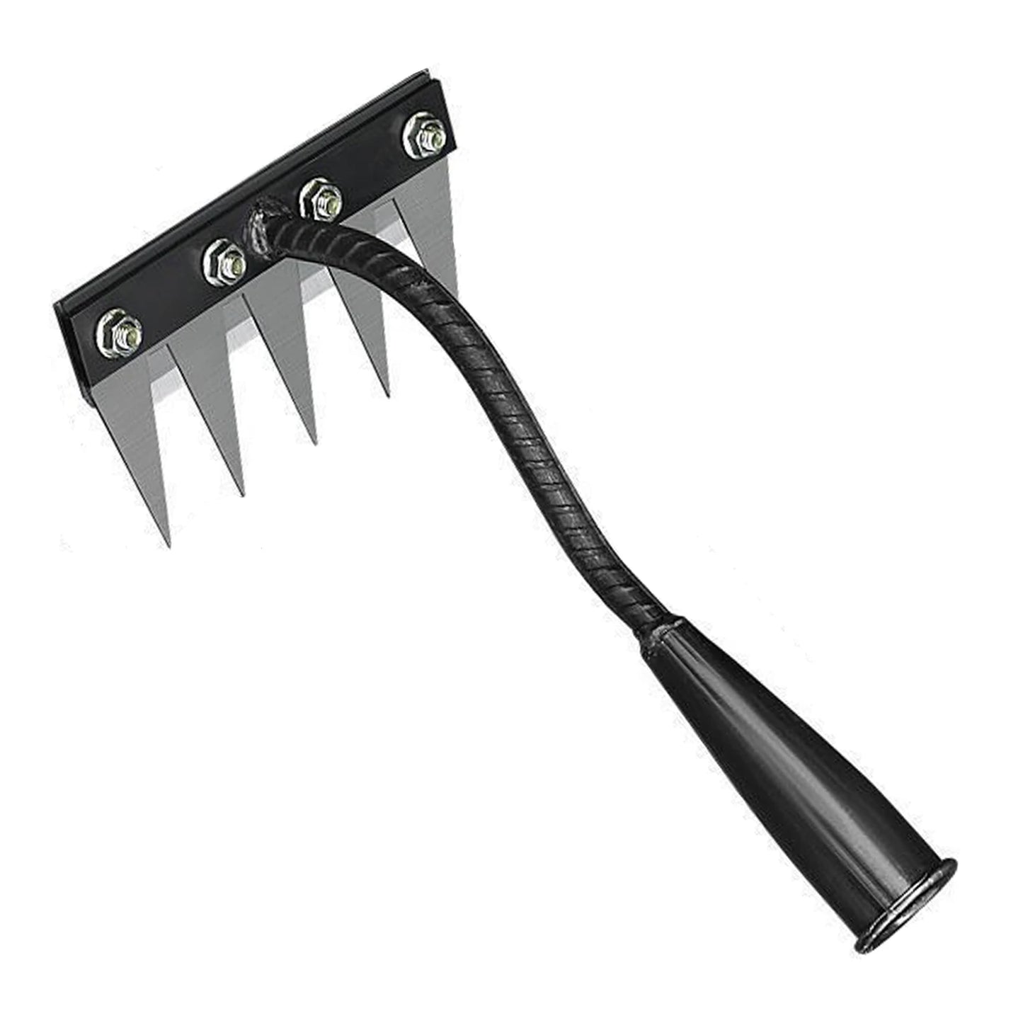 5/6/7/8 Teeth Garden Weeding Rake Carbon Steel Removable Rake Soil Hoe Agricultural Straw Rake Multi Purpose Weeding Tools
