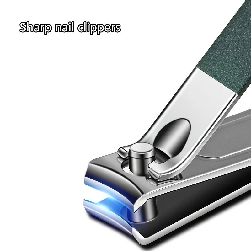 New 6 Pcs Portable Luxury Manicure Sets Pedicure Kits Bright Black Nail Clipper Set Personal Care Tools Eyebrow Scissors