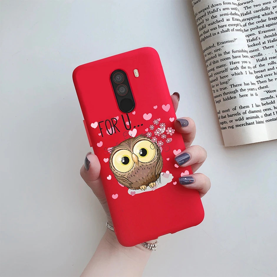 For xiaomi Pocophone F1 Case for xiaomi Poco F1 Case Silicone Soft TPU Phone Cases for PocoF1 Back Cover Heart Butterfly Bumper