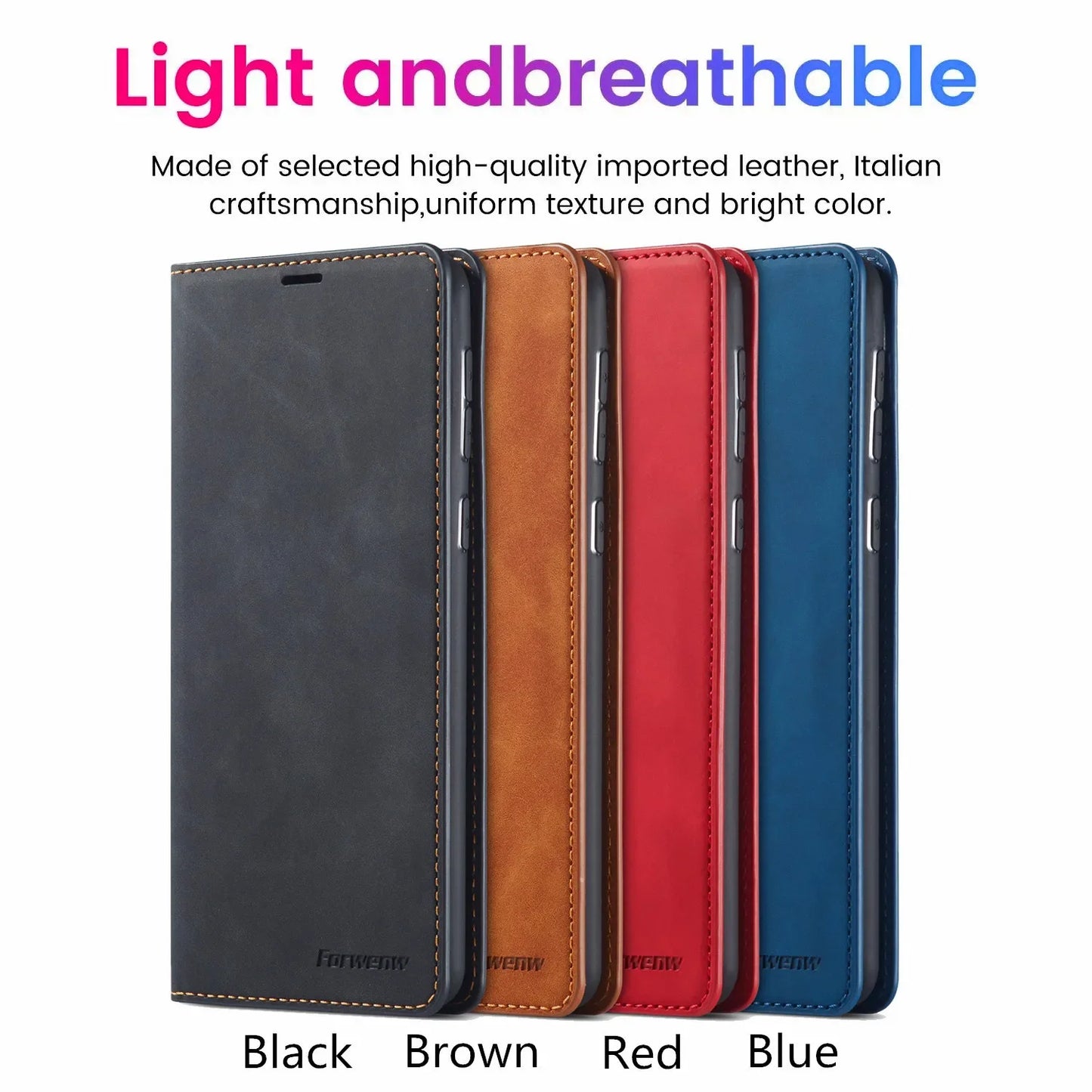 Leather Flip Phone Case For Samsung Galaxy S7 Edge S8 S9 Plus S10E S20 S21 FE S22 S23 S24 S25 Ultra Luxury Wallet Bracket Cover