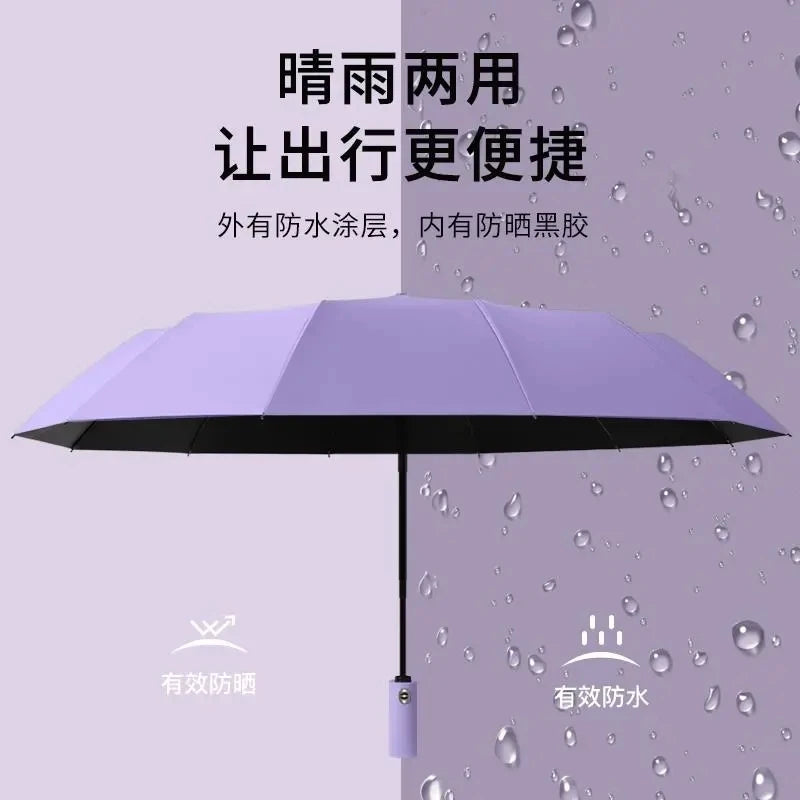 Full-Automatic Umbrella Anti-Rebound Festival Collection Rain Or Shine Dual-Use Sunshade UV Protection Men's and Women's Large F