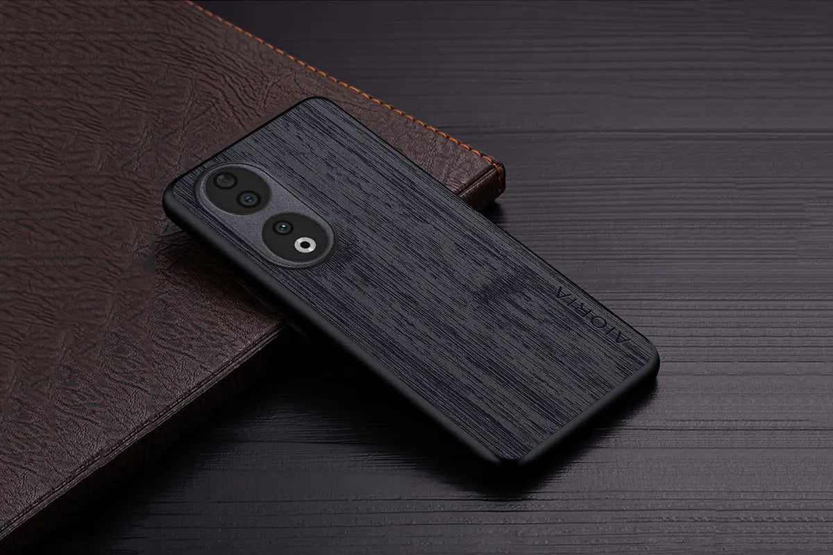 Case for Honor 90 90 Lite funda bamboo wood pattern Leather phone cover Luxury coque for Honor 90 Lite case capa