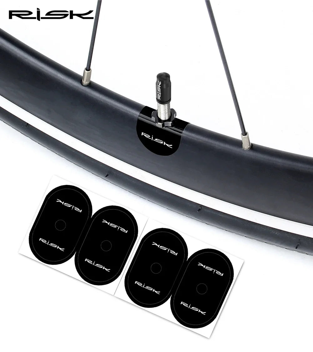 5pairs Bicycle Presta Valve Sticker Mountain Road Bike Tube Tire Gasket Rim Protective Elliptic Presta Valve Protection Sticker