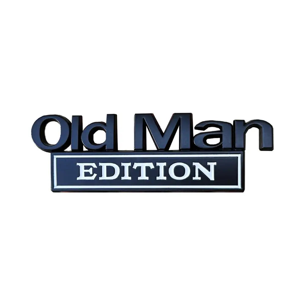 fashion Car Metal Logo 3D old man Edition Emblem Sticker Car Trunk Door Styling Decals Stickers Auto Decoration Accessories