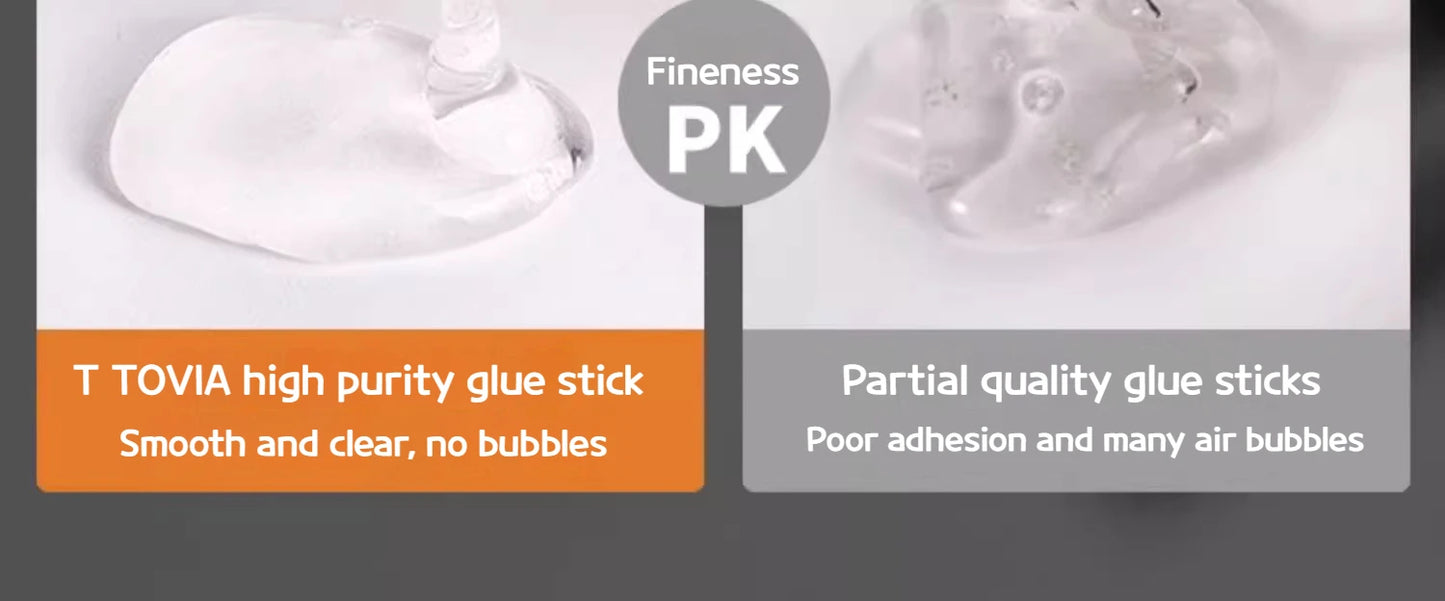 T TOVIA 7mm*100mm translucent hot melt glue stick EVA material suitable for DIY, gluing photo albums/wood, etc. 60PCS/120PCS