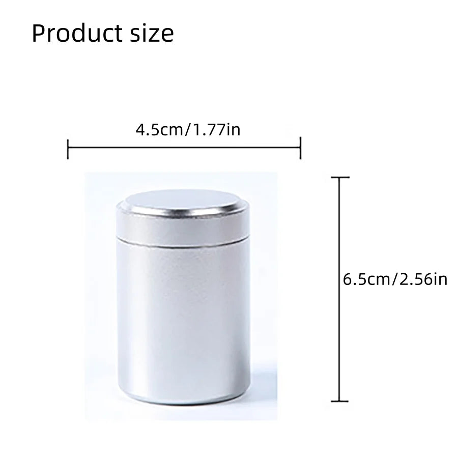 Small Tea Tin Canister Tea Tin Can Metal Container with Lid Sealed Container Food Storage Jars Loose Leaf Tea Storage Container