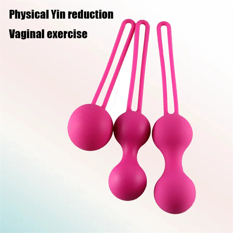 3pc Kegel Ball Silicone Vaginal Tightening Balls Set Pelvic Adults Sex Toys Training Kegel Ben Wa Ball Sex Products For Women