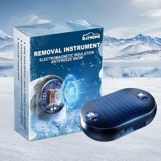 Snow Plow Antifreeze Car Electromagnetic Molecular Defroster Front Rear Windshield Car Snow Removal Instrument Solar Antifreeze