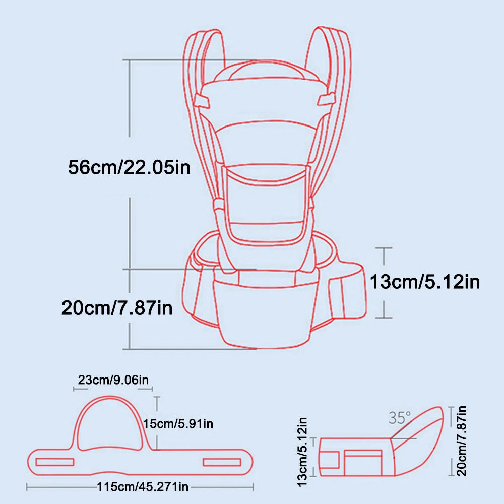 Ergonomic Baby Carrier Backpack Infant Baby Hipseat Carrier Front Facing Ergonomic Kangaroo Baby Wrap Sling Travel Backpack