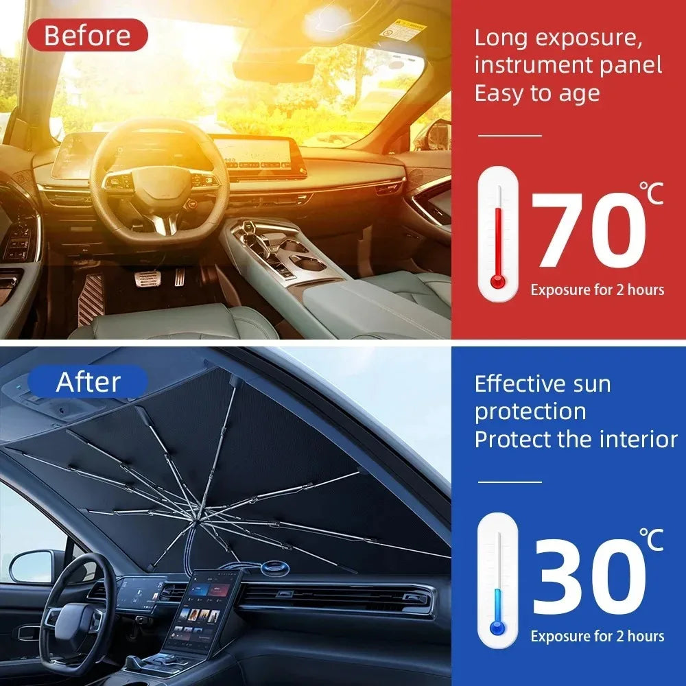 Car Sunshade Umbrella Car Front Window Sunshade Cover Car Sunshade Cover Car Windshield Protection Accessories