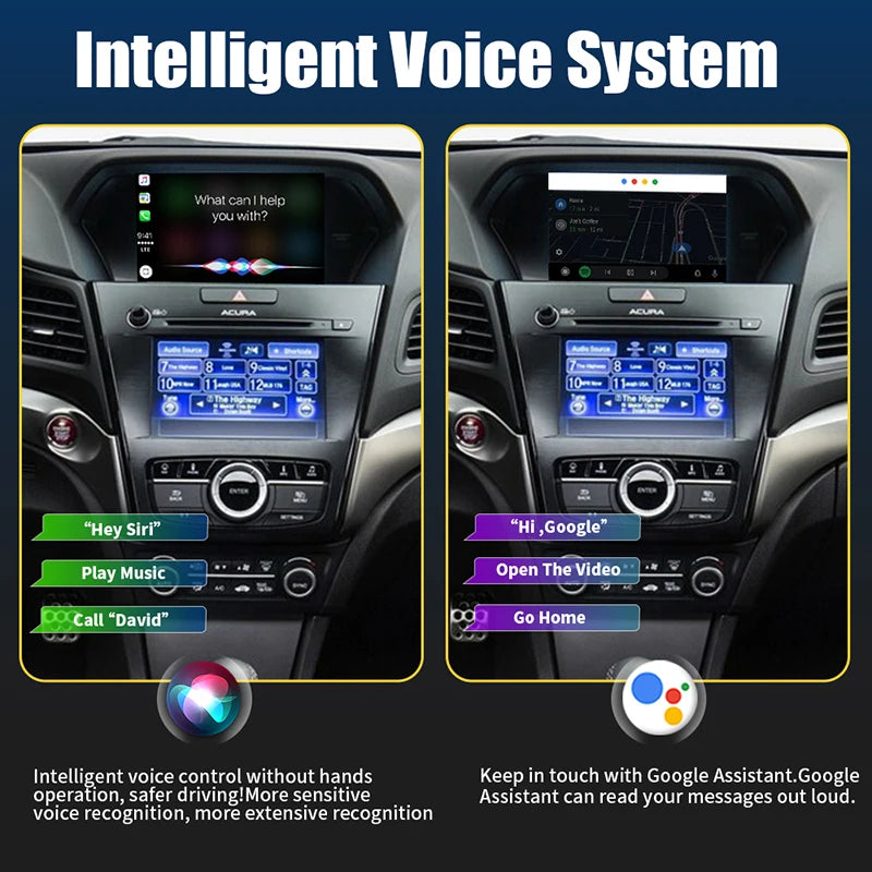 Car Ai Box Wireless Apple Carplay Android Auto For Acura YD3 MDX RDX TLX ILX RLX Honda Odyssey Original Screen Support Mirroring
