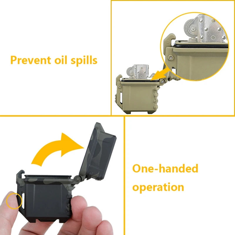 Tactical Lighter Storage Case Universal Portable Box Container Organizer Holder For Zippo Inner Tank Cigarette Lighter Cases