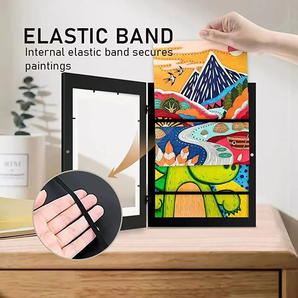 A4 Paper Kids Art Frames Magnetic Front Open Changeable Display Home Decor Kids Frametory for Poster Photo Drawing Pictures Gift
