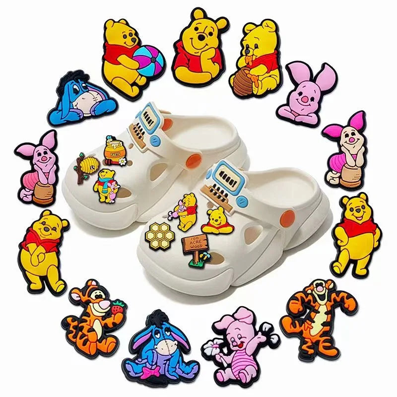 MINISO Disney Series Cute Toy Story Bear PVC Shoe Charms Cartoon DIY Clog Sandals Shoes Accessories Decorate Girl Boy Kids Gifts
