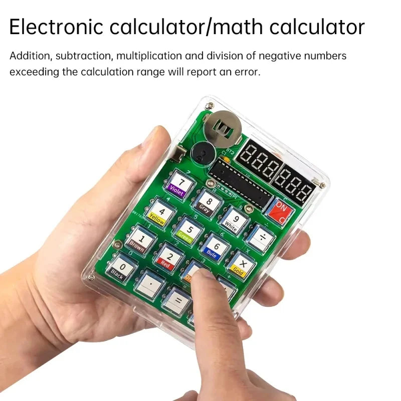 DIY Calculator Electronic Production Kit LED Digital Tube Display With Shell Single-Chip Microcomputer Soldering Practice Kit