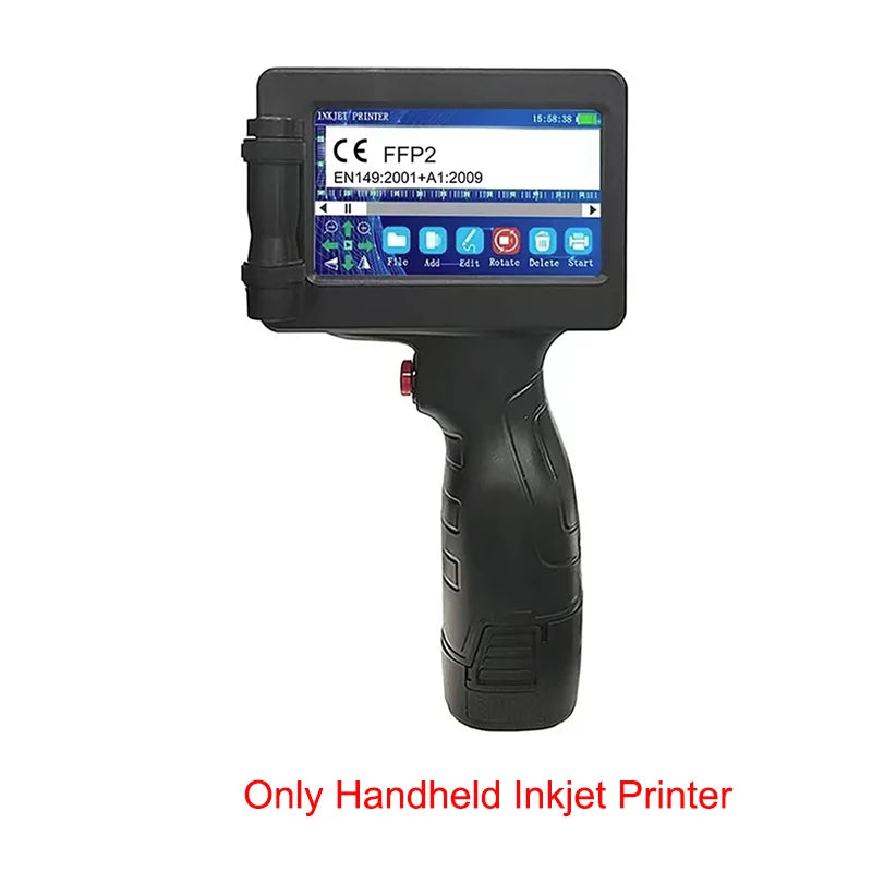 Portable Handheld Inkjet Printer 12.7mm Label QR Bar Batch Code Date Number Logo Expiry Date Coding Machine 28 Languages